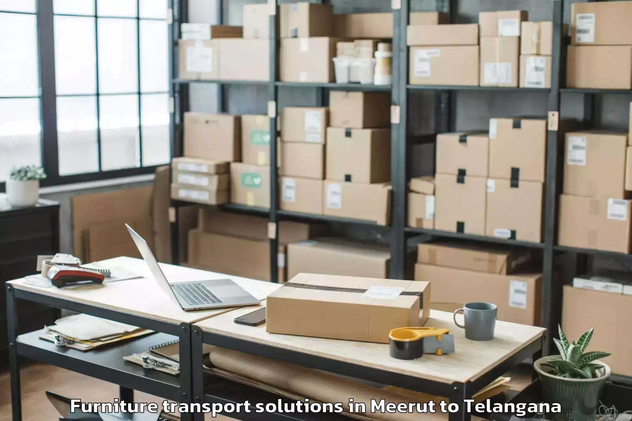 Comprehensive Meerut to Julapalle Furniture Transport Solutions